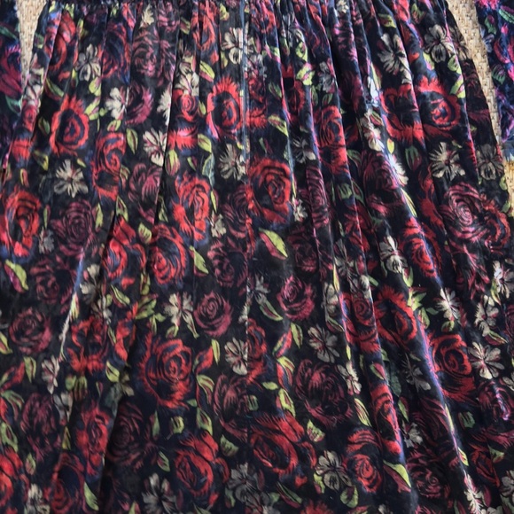 Vintage Handmade Velvet Floral Maxi Dress - Picture 11 of 13